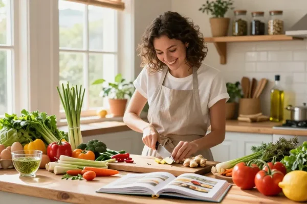 Cooking delicious meals with fresh ingredients including ginger and lemongrass while highlighting สล็อต techniques.